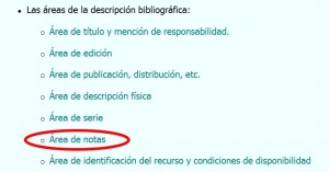 area de notas